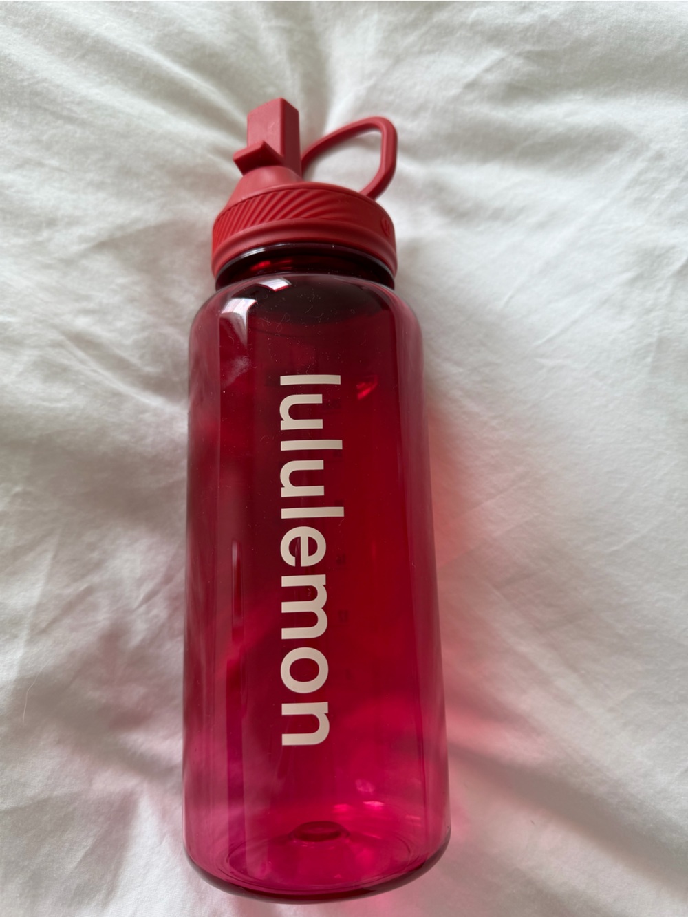 lululemon athletica Red Transparent Water Bottle